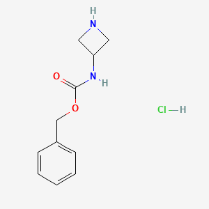 Chemical structure of Benzyl azetidin-3-ylcarbamate hydrochloride