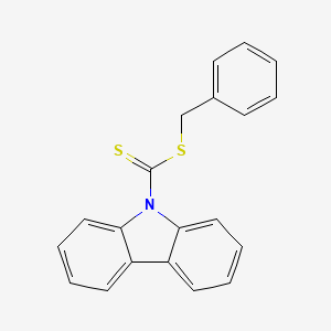 Chemical structure of Benzyl 9H-carbazole-9-carbodithioate