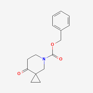 Chemical structure of BENZYL 8-OXO-5-AZASPIRO[2.5]OCTANE-5-CARBOXYLATE
