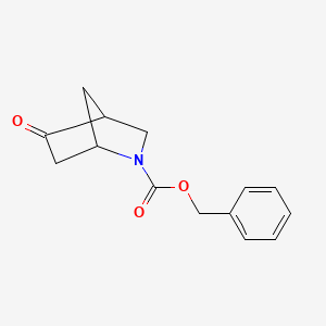 Chemical structure of Benzyl 5-oxo-2-azabicyclo[2.2.1]heptane-2-carboxylate