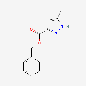 Chemical structure of benzyl 5-Methyl-1H-pyrazole-3-carboxylate