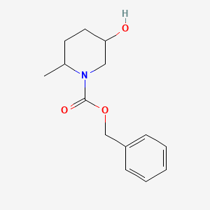 Chemical structure of Benzyl 5-hydroxy-2-methylpiperidine-1-carboxylate