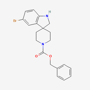 Chemical structure of Benzyl 5-Bromospiro[Indoline-3,4-Piperidine]-1-Carboxylate
