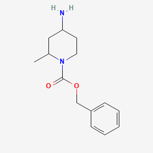 Chemical structure of Benzyl 4-amino-2-methylpiperidine-1-carboxylate