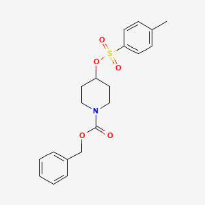 Chemical structure of Benzyl 4-(tosyloxy)piperidine-1-carboxylate