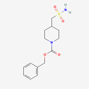 Chemical structure of Benzyl 4-(sulfamoylmethyl)piperidine-1-carboxylate