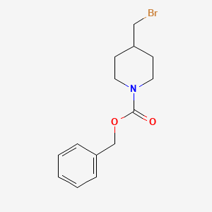 Chemical structure of Benzyl 4-(bromomethyl)piperidine-1-carboxylate