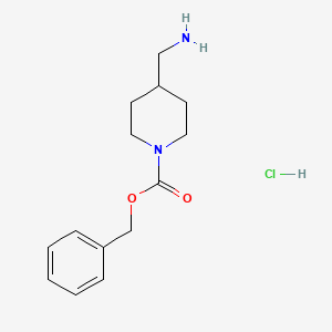 Chemical structure of Benzyl 4-(aminomethyl)piperidine-1-carboxylate hydrochloride