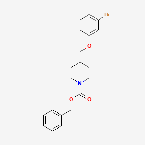 Chemical structure of Benzyl 4-((3-bromophenoxy)methyl)piperidine-1-carboxylate