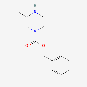 Chemical structure of Benzyl 3-methylpiperazine-1-carboxylate