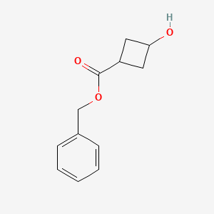 Chemical structure of Benzyl 3-hydroxycyclobutanecarboxylate