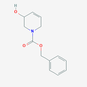 Chemical structure of Benzyl 3-hydroxy-3,6-dihydropyridine-1(2H)-carboxylate