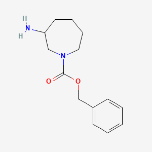 Chemical structure of Benzyl 3-aminoazepane-1-carboxylate