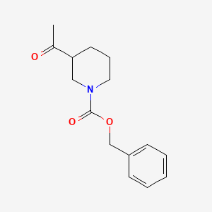 Chemical structure of Benzyl 3-acetylpiperidine-1-carboxylate