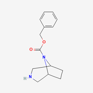 Chemical structure of Benzyl 3,8-diazabicyclo[3.2.1]octane-8-carboxylate