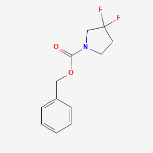 Chemical structure of Benzyl 3,3-difluoropyrrolidine-1-carboxylate