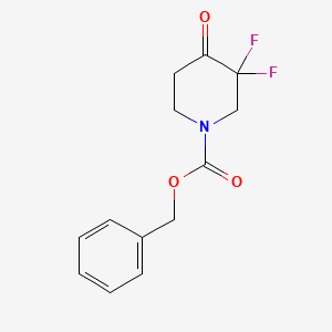 Chemical structure of Benzyl 3,3-difluoro-4-oxopiperidine-1-carboxylate