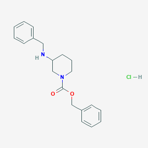 Chemical structure of Benzyl 3-(benzylamino)piperidine-1-carboxylate hydrochloride