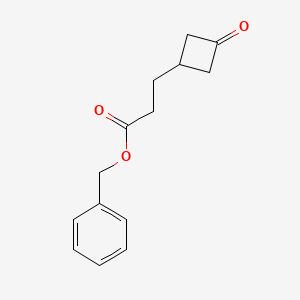 Chemical structure of benzyl 3-(3-oxocyclobutyl)propanoate