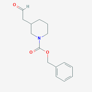 Chemical structure of Benzyl 3-(2-oxoethyl)piperidine-1-carboxylate