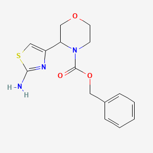 Chemical structure of Benzyl 3-(2-Aminothiazol-4-Yl)Morpholine-4-Carboxylate