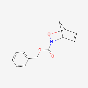 Chemical structure of Benzyl 2-oxa-3-azabicyclo[2.2.1]hept-5-ene-3-carboxylate