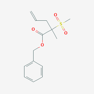 Chemical structure of Benzyl 2-methyl-2-(methylsulfonyl)pent-4-enoate