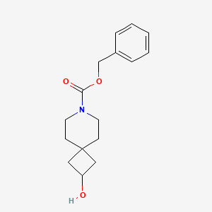 Chemical structure of Benzyl 2-Hydroxy-7-Azaspiro[3.5]Nonane-7-Carboxylate