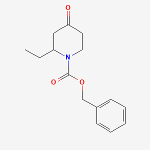 Chemical structure of Benzyl 2-ethyl-4-oxopiperidine-1-carboxylate