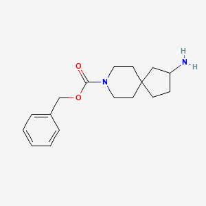 Chemical structure of Benzyl 2-Amino-8-Azaspiro[4.5]Decane-8-Carboxylate