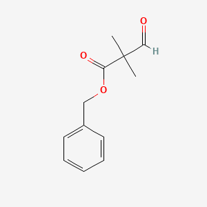 Chemical structure of Benzyl 2,2-dimethyl-3-oxopropanoate