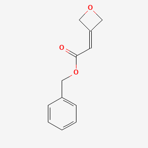 Chemical structure of Benzyl (oxetan-3-ylidene)acetate