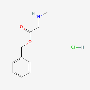 Chemical structure of Benzyl 2-(methylamino)acetate hydrochloride