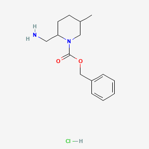Chemical structure of Benzyl 2-(Aminomethyl)-5-Methylpiperidine-1-Carboxylate Hydrochloride