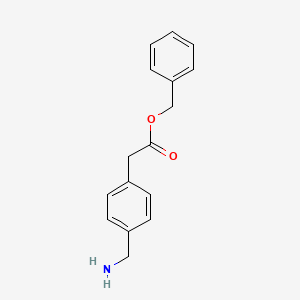 Chemical structure of Benzyl 2-(4-(Aminomethyl)Phenyl)Acetate