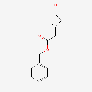 Chemical structure of Benzyl (3-oxocyclobutyl)acetate