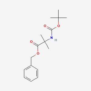 Chemical structure of Tert-butyl 2-((benzyloxy)carbonyl)propan-2-ylcarbamate