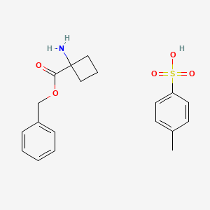 Chemical structure of Benzyl 1-aminocyclobutanecarboxylate 4-methylbenzenesulfonate