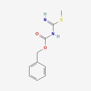 Chemical structure of benzyl N-(methylsulfanylcarbonimidoyl)carbamate