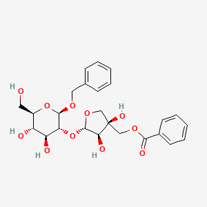 Chemical structure of Benzyl [5-O-benzoyl-β-D-apiofuranosyl(1→2)]-β-D-glucopyranoside