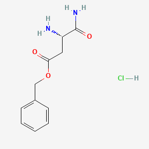 Chemical structure of Benzyl (S)-3,4-diamino-4-oxobutanoate hydrochloride