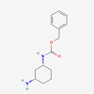 Chemical structure of Benzyl (cis-3-aminocyclohexyl)carbamate