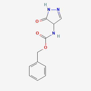 Chemical structure of benzyl (5-oxo-4,5-dihydro-1H-pyrazol-4-yl)carbaMate