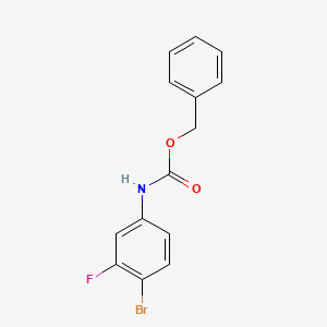 Chemical structure of Benzyl (4-bromo-3-fluorophenyl)carbamate