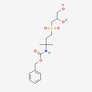 Chemical structure of Benzyl (4-((2,3-dihydroxypropyl)sulfonyl)-2-methylbutan-2-yl)carbamate