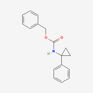 Chemical structure of Benzyl (1-phenylcyclopropyl)carbamate