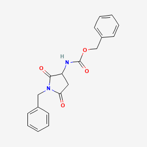 Chemical structure of Benzyl (1-benzyl-2,5-dioxopyrrolidin-3-yl)carbamate