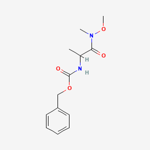 Chemical structure of Benzyl (1-(methoxy(methyl)amino)-1-oxopropan-2-yl)carbamate