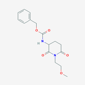 Chemical structure of Benzyl (1-(2-methoxyethyl)-2,6-dioxopiperidin-3-yl)carbamate