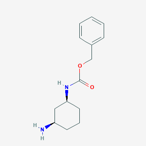 Chemical structure of Benzyl ((1S,3R)-3-aminocyclohexyl)carbamate